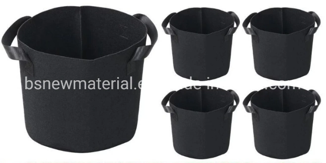 1 3 5 10 15 20 25 30 40 50 75 100 Gallon Geotextile Felt Nonwoven Fabric Planter Planting Seedling Nursery Grow Bag for Vegetables Flower Blueberries Trees Pot