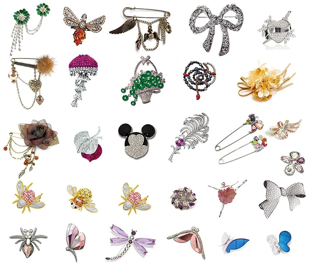 Wholesale Animal Brooch Pins, Crystal Rhinestone Brooch Pins for Clothing Decoration