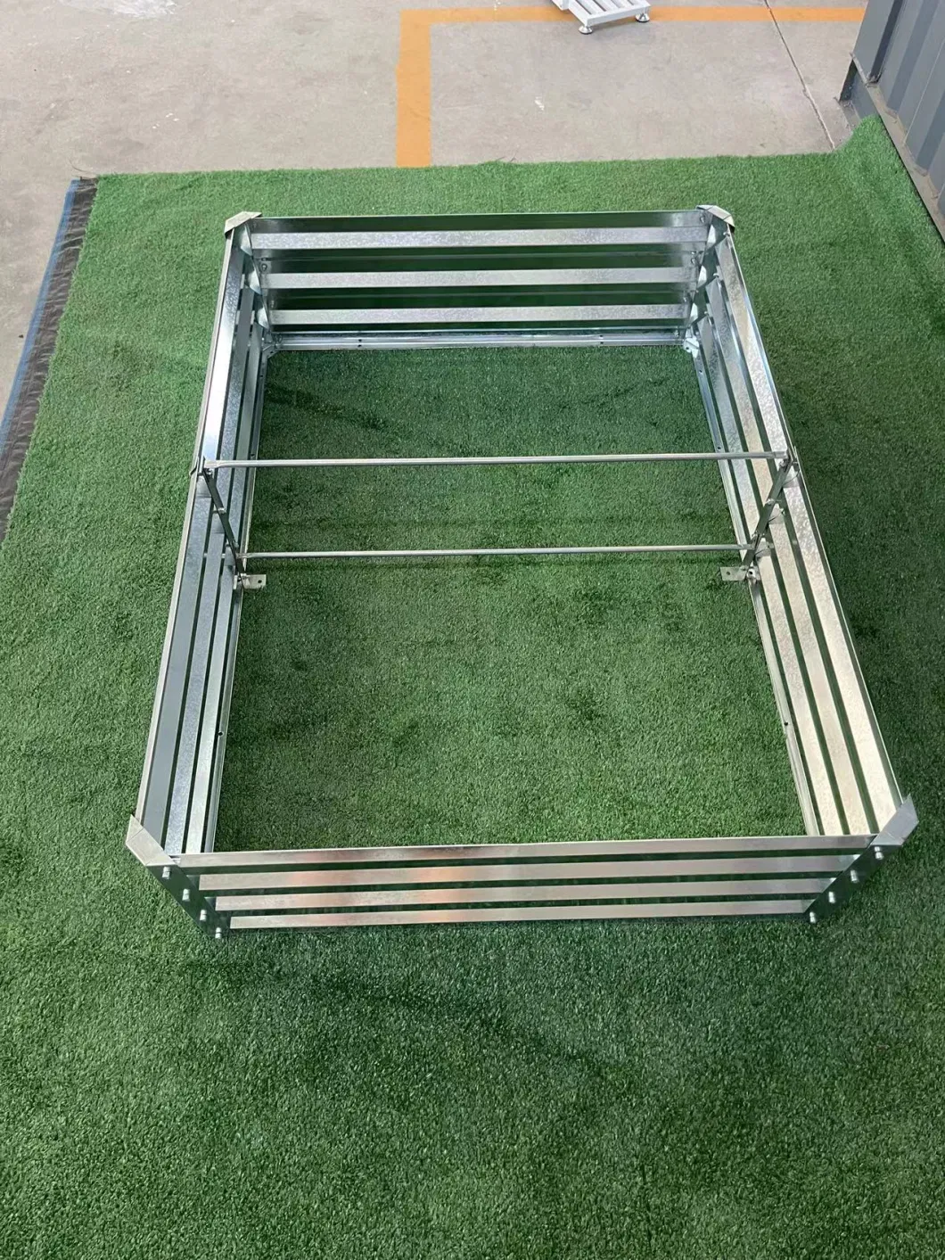 Rectangle Outdoor Galvanized Metal Raised Garden Flower Bed