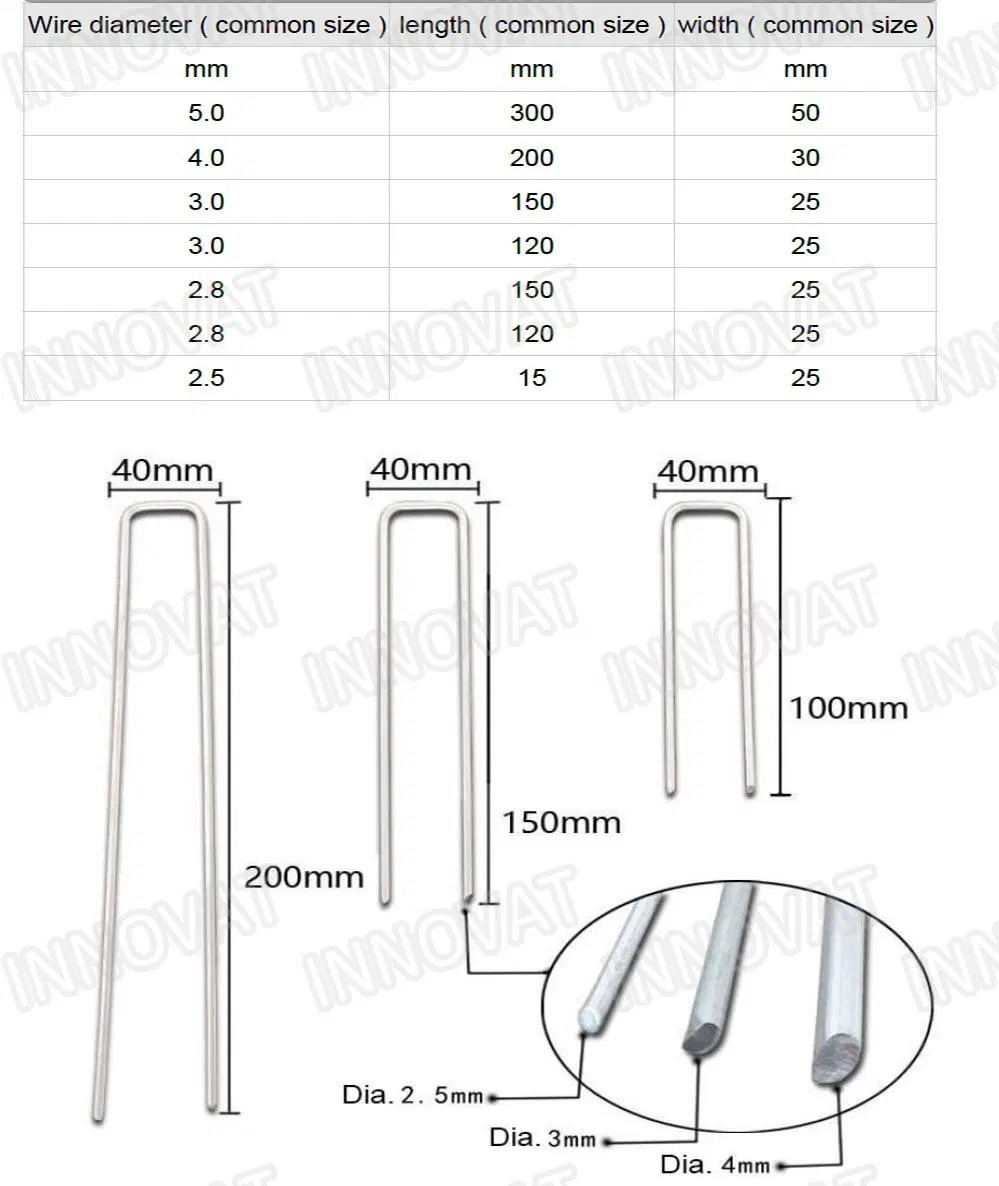 Steel U Pins 6 Inch Galvanized U Shaped Nails Pins Tent Pegs Garden Stakes Tent Stakes Galvanized Landscape Staples