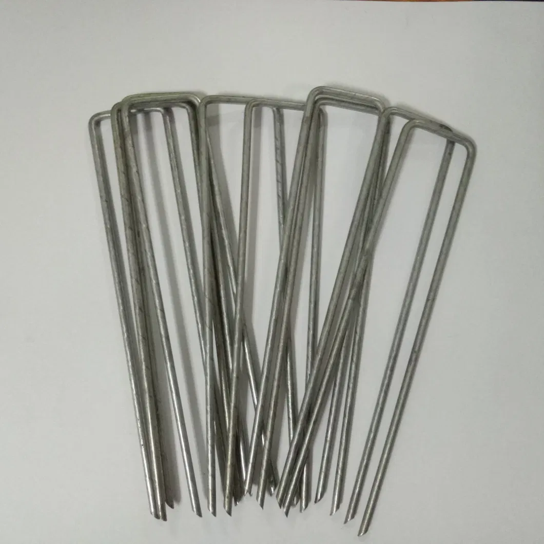 Popular Sale 100 Pack 6 Inch Garden Ground Galvanized Steel Landscape Staples